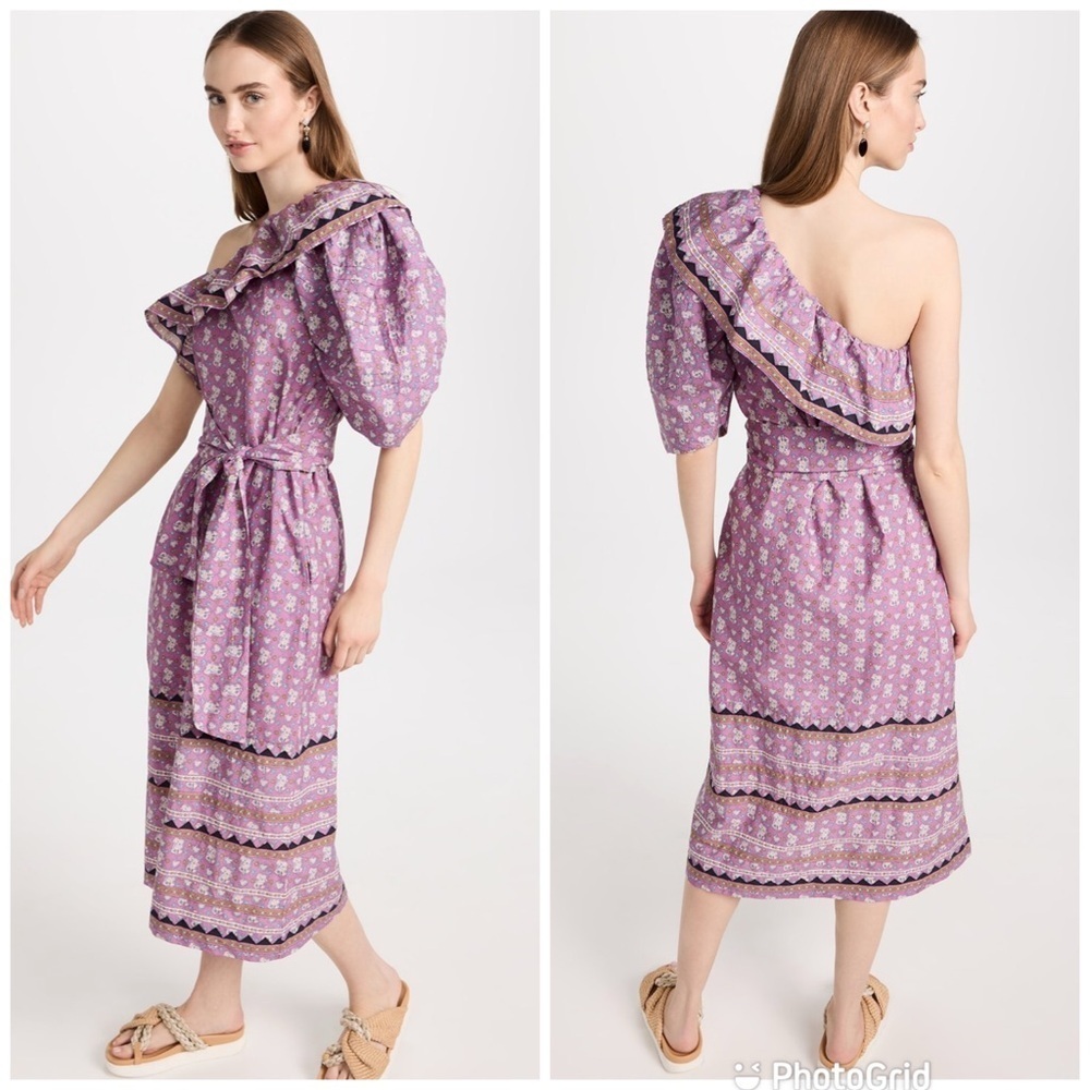 Sea NYC Perry Border One Shoulder Dress in Lilac New with Tags!